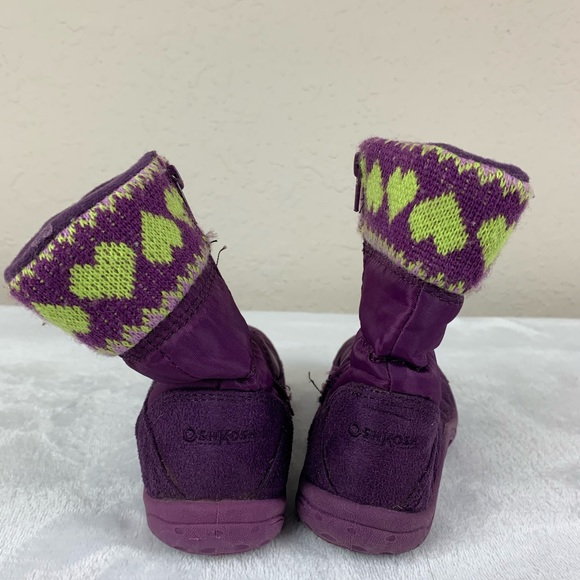 OshKosh Bgosh Toddler Girl Purple Snow Boots - Picture 5 of 7